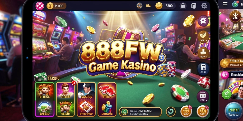 Tampilan menarik dari gameplay Kasino di 888FW.