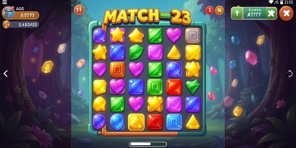 Screenshot gameplay A7777 dengan tampilan warna-warni yang menarik.