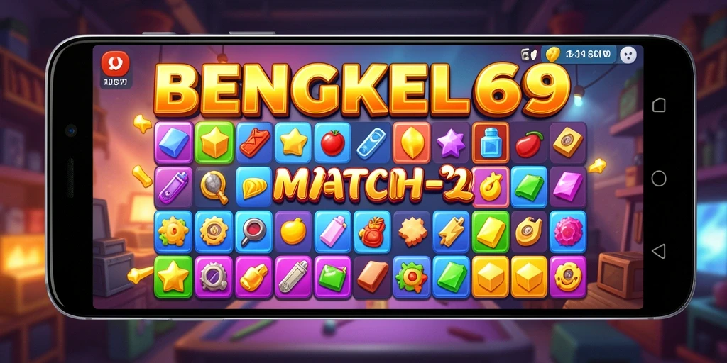Screenshot gameplay BENGKEL69 menunjukkan keseruan permainan Match-3.