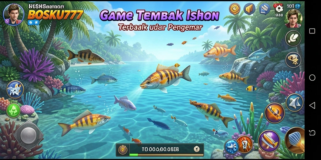 Tampilan menarik dari gameplay Tembak Ikan di BOSKU777.