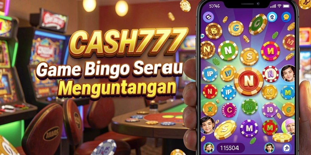Screenshot utama CASH777 menampilkan gameplay Bingo yang seru.