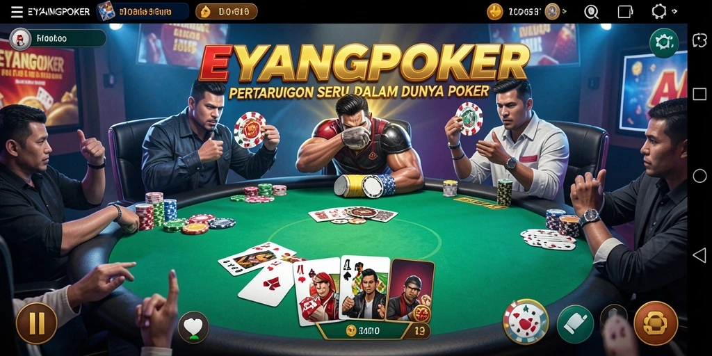 Gameplay menarik dari EYANGPOKER yang menampilkan pertarungan strategis.