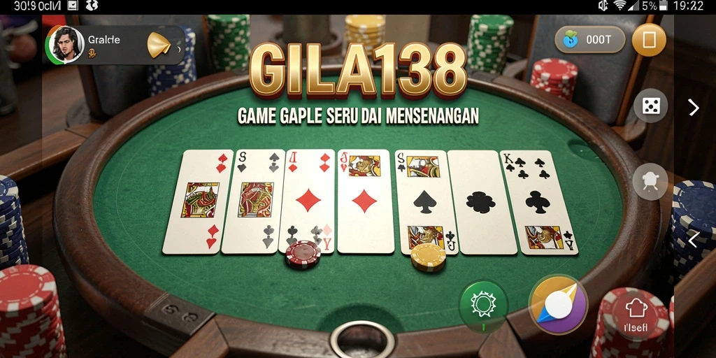 Tampilan menarik dari gameplay Gaple GILA138 di perangkat Anda.