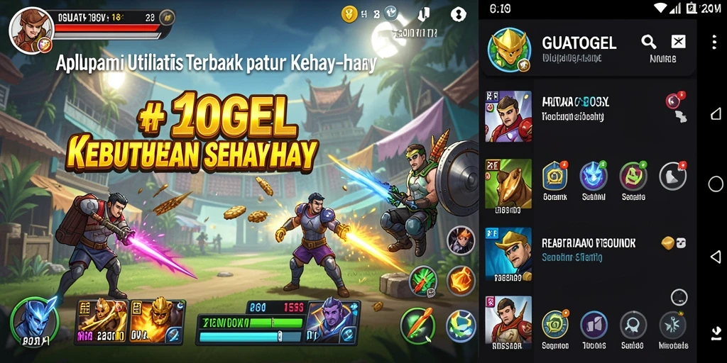 Tangkapan layar GUATOGEL menunjukkan fitur utilitas yang mudah diakses.