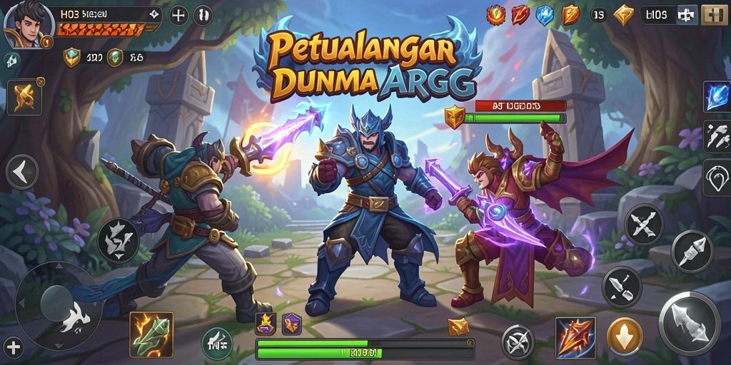 Tampilan gameplay intens di dunia fantasi H03.