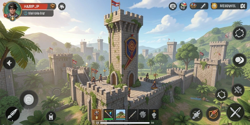 Tampilan gameplay seru dari HARAPJP Tower Defense.