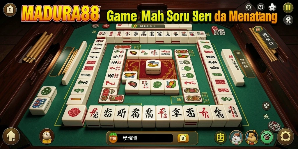 Screenshot utama MADURA88 menampilkan aksi seru permainan Mahjong.