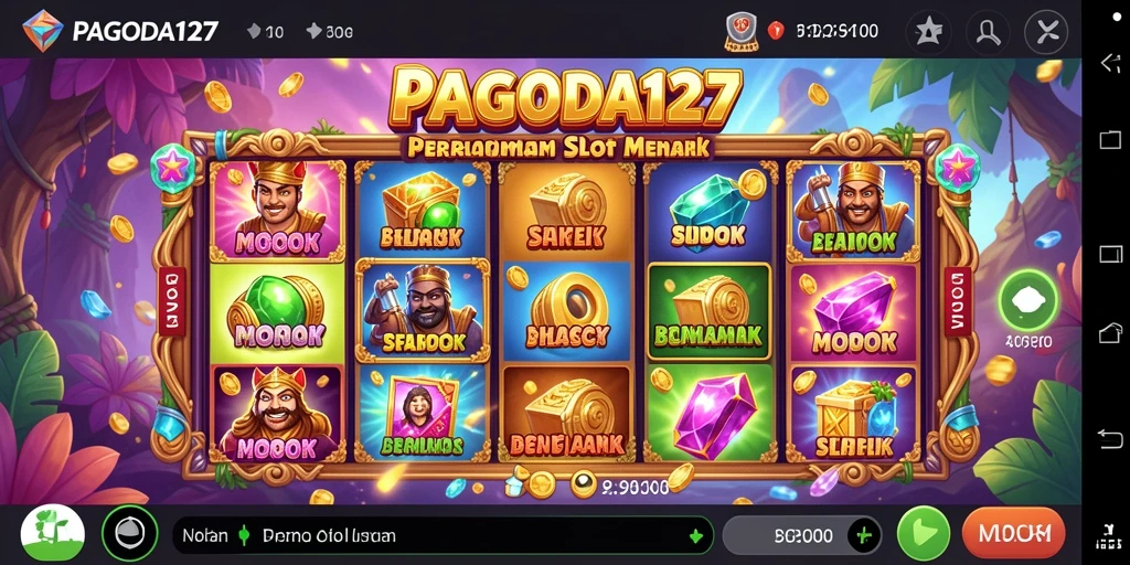 Tampilan gameplay mengasyikkan dari PAGODA127 dengan efek visual yang menarik.