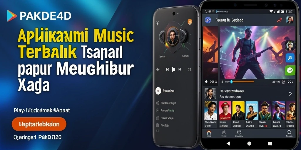 Tampilan gameplay PAKDE4D yang menampilkan berbagai genre musik.