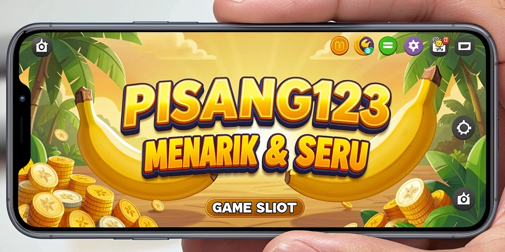 Screenshot gameplay PISANG123 menampilkan gulungan yang penuh warna.