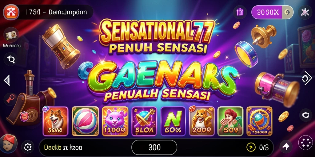 Tangkapan layar gameplay SENSATIONAL77 yang menampilkan keseruan permainan slot.