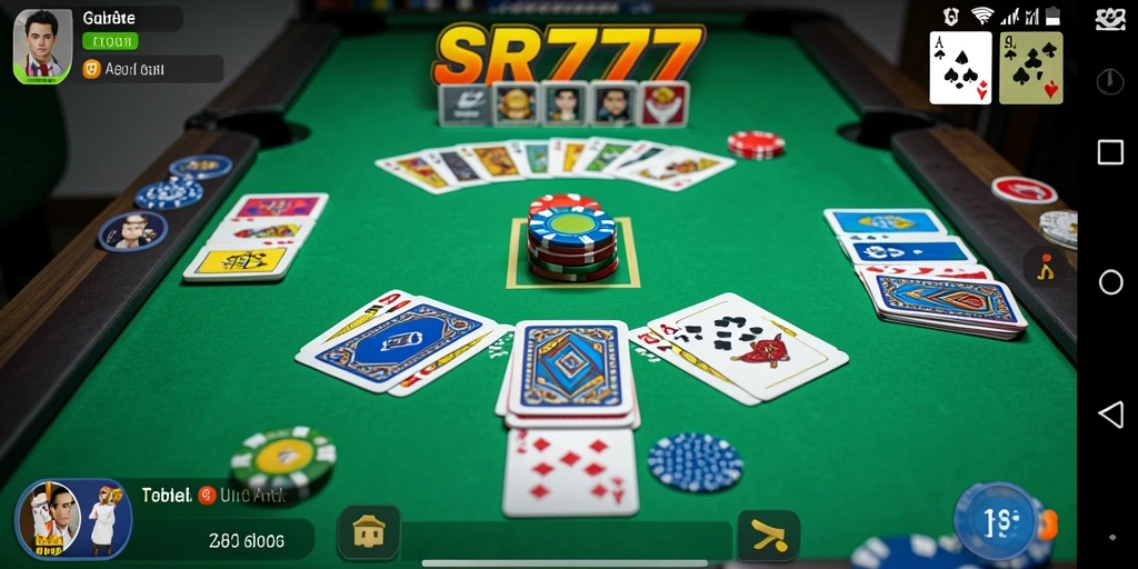 Tangkapan layar gameplay Gaple SR777 yang mendebarkan.