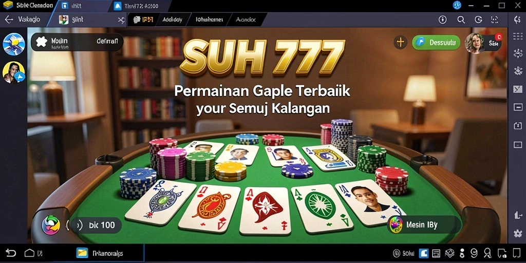 Tampilan gameplay seru dan interaktif permainan Gaple SUHU777.