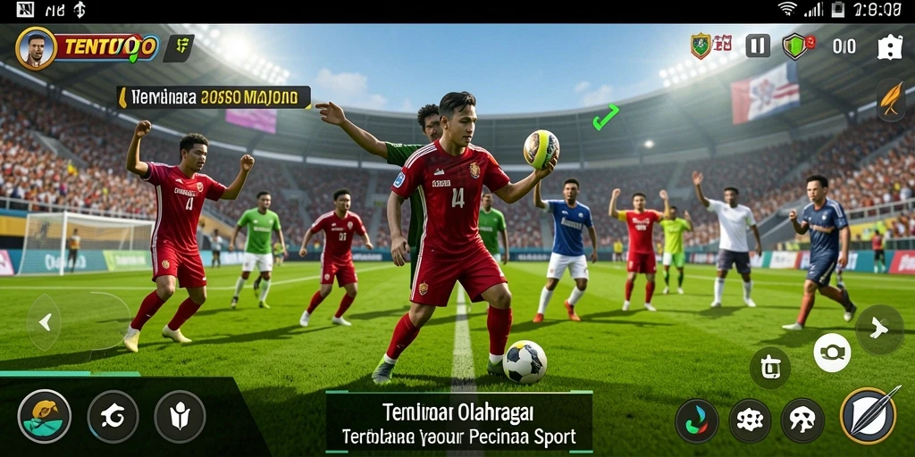 Tangkapan layar permainan olahraga seru di TENTOTO.